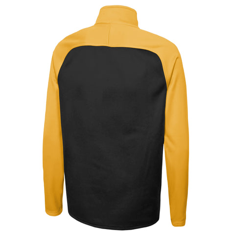 Outerstuff NFL Men's Pittsburgh Steelers O-Line Performance 1/4 Zip Fleece Top