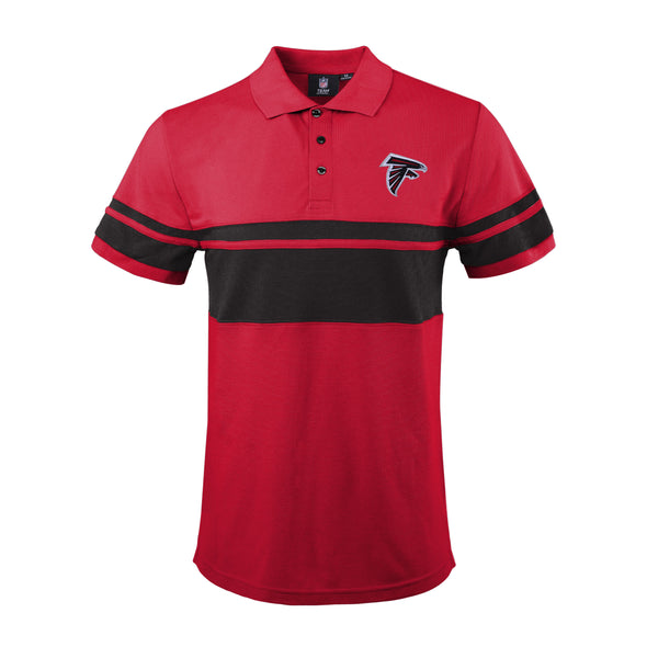 FOCO Men's NFL Atlanta Falcons Stripe Polo Shirt