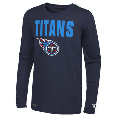 New Era NFL Men's Tennessee Titans 50 Yard Line Long Sleeve Poly Dri-Tek Tee