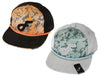 Flat Fitty Hunter Strap Back Cap Hat - Green Camo and Orange