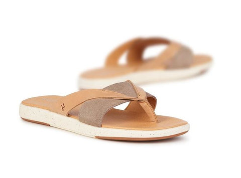 Emu Australia Women's Wenona Sandals Fashion Flip Flops - Mushroom & Raspberry