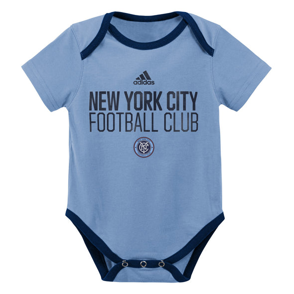 adidas New York City FC MLS Infant (12M-24M) Creeper & Shorts Set, Blue