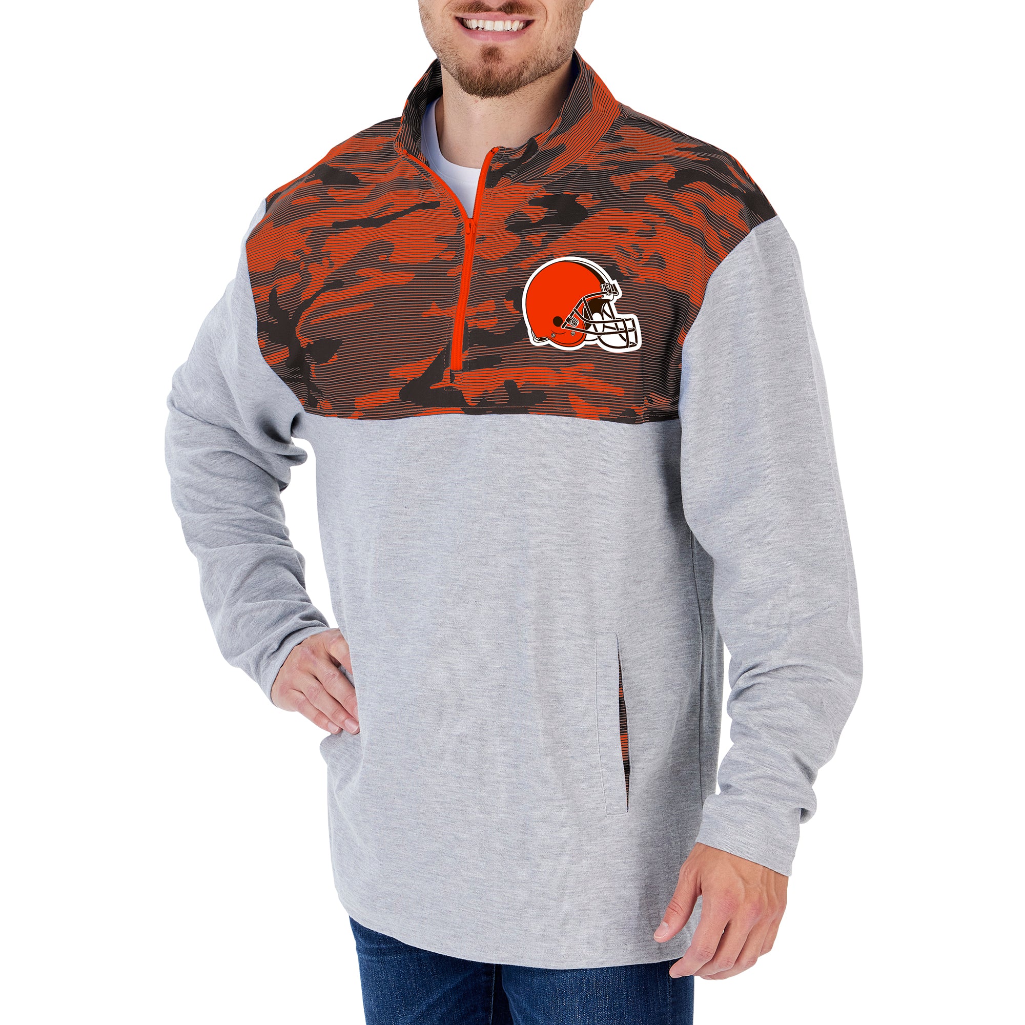 Zubaz NFL Women's Cleveland Browns Solid Team Color Hoodie with Zebra –  Fanletic