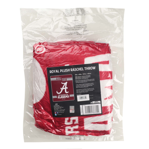 Northwest NCAA Alabama Crimson Tide Legion Raschel Throw, 50" x 60"