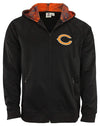 Zubaz NFL Chicago Bears Men's Heavyweight Full Zip  Fleece Hoodie