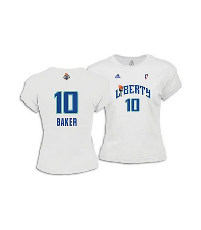 Adidas WNBA Women's New York Liberty  Sherill Baker #10 Fan Favorite Tee