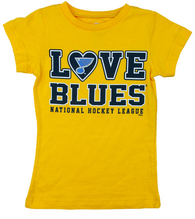 NHL Hockey Toddler Girls St. Louis Blues Love Shirt - Yellow