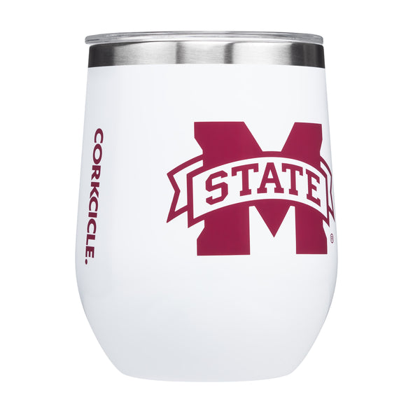 Corkcicle NCAA 12oz Mississippi State Bulldogs Triple Insulated Stainless Steel Wine Glass