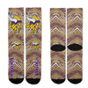 Zubaz By For Bare Feet NFL Youth Minnesota Vikings Zubified Dress Socks, One Size