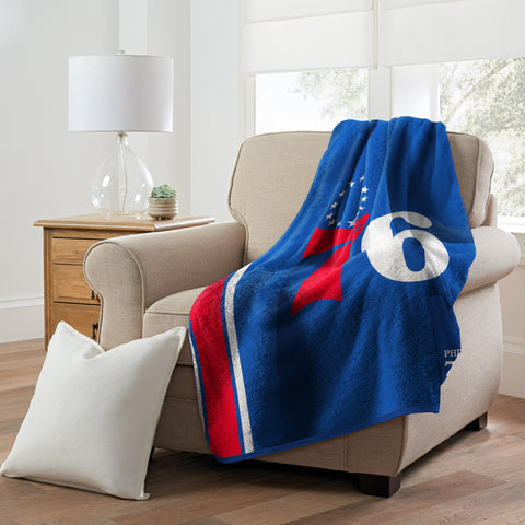 Northwest NBA Philadelphia 76ers Sherpa Throw Blanket