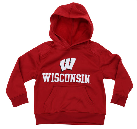 NCAA Kids Wisconsin Badgers Performance Hoodie, Red