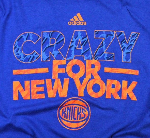 Adidas NBA Basketball Youth New York Knicks Crazy City T-Shirt - Blue