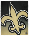 FOCO NFL New Orleans Saints Gradient Micro Raschel Throw Blanket, 50 x 60