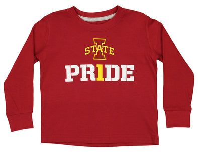 Outerstuff Iowa State Cyclones NCAA Todder #1 Pride Long Sleeve Tee, Cardinal