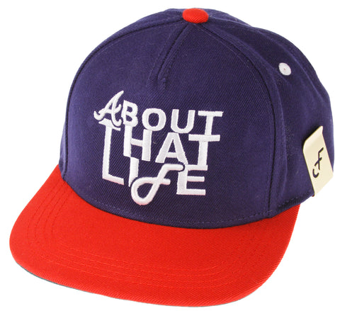 Flat Fitty About That Life Snapback Cap Hat, Blue, One Size