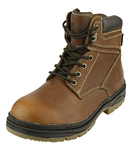 NCAA Men's Iowa State Cyclones Rounded Steel Toe Lace Up Leather Work Boots - Brown