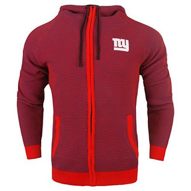 FOCO NFL Men's New York Giants Poly Knit Full Zip Hoodie