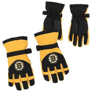 Outerstuff NHL Youth Boys (8-12) Boston Bruins Snow Gloves, One size