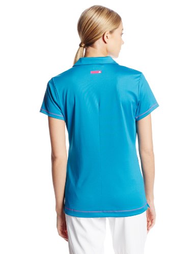 Adidas Golf Women's Puremotion Textured Print Zip Polo Shirt - Three Colors