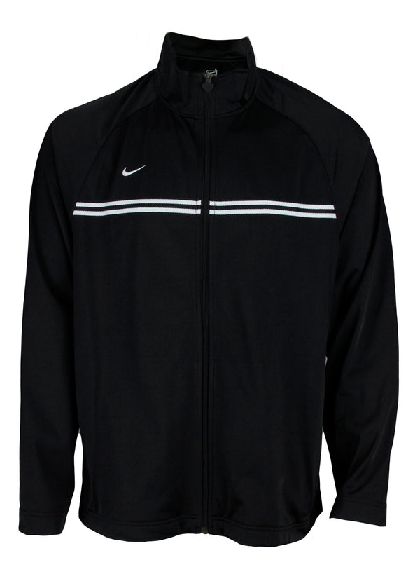 Nike Men's Rio Full Zip Up Team Stripe Athletic Track Jacket, Black