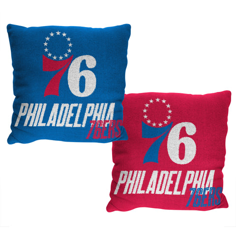Northwest NBA Philadelphia 76ers Double Sided Jacquard Accent Throw Pillow