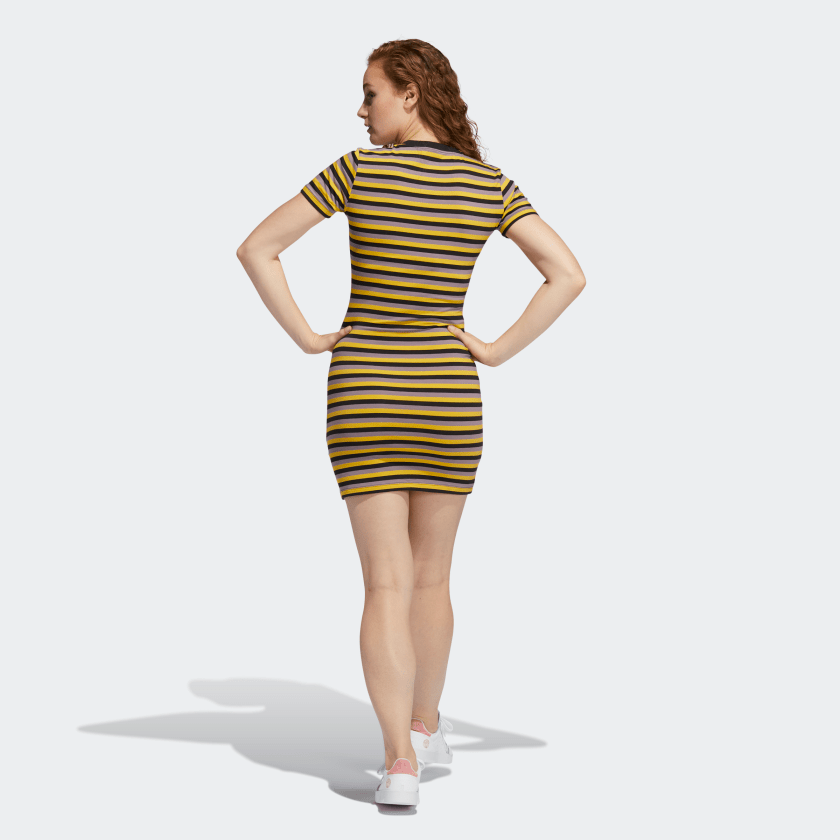 Black and yellow striped dress outlet