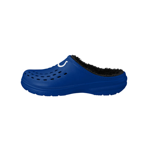 FOCO NFL Men's Indianapolis Colts Sherpa Lined Big Logo Clogs