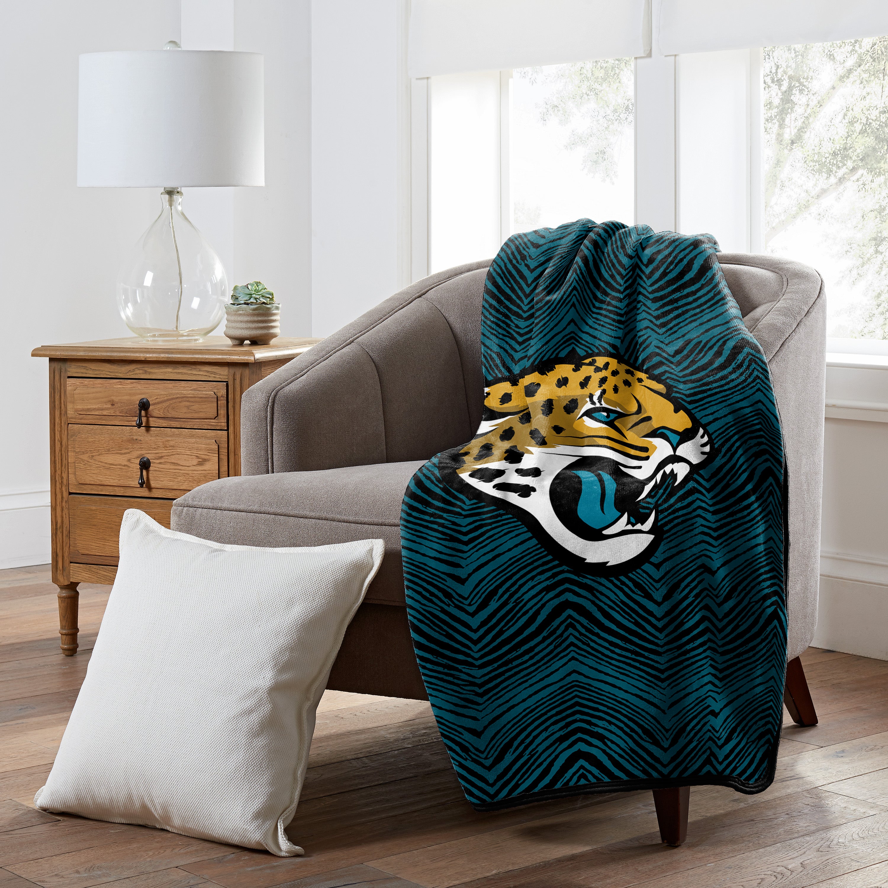 Jacksonville Jaguars Jersey Raschel Throw