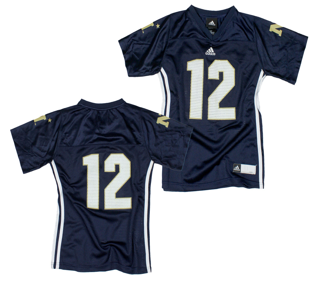 Adidas Kids NCAA United States Naval Academy # 12 Replica Jersey, Navy - 