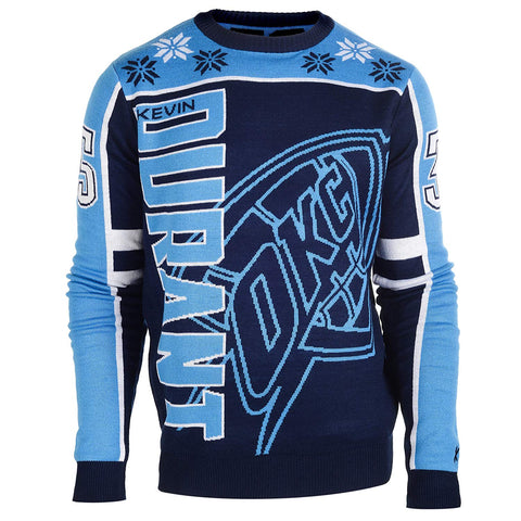 Klew NBA Men's Oklahoma City Thunder Kevin Durant #35 Ugly Sweater