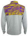 Zubaz NFL Men's Minnesota Vikings 1/4 Zip Fleece Pullover With Camo Lines