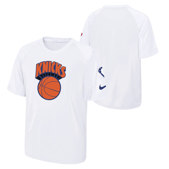 Nike NBA Youth Boys New York Knicks Pregame Short Sleeve T-Shirt