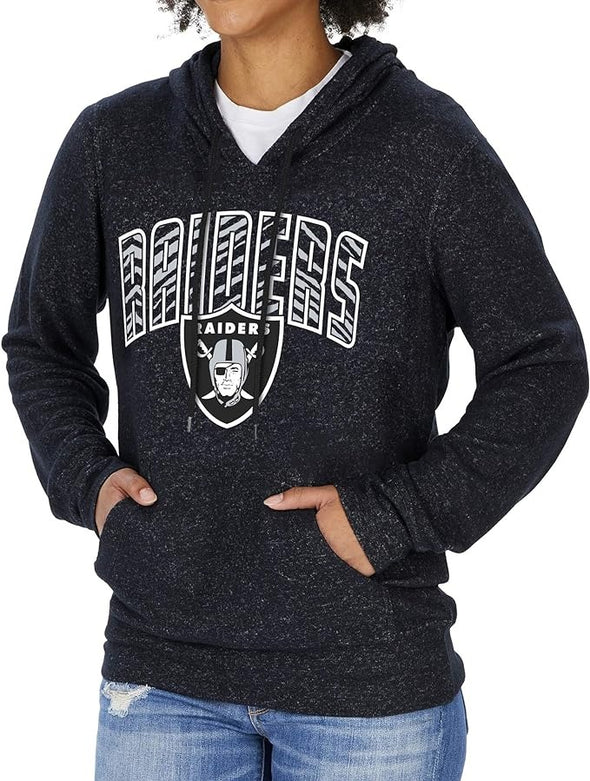 Zubaz NFL Women's Las Vegas Raiders Marled Soft Hoodie