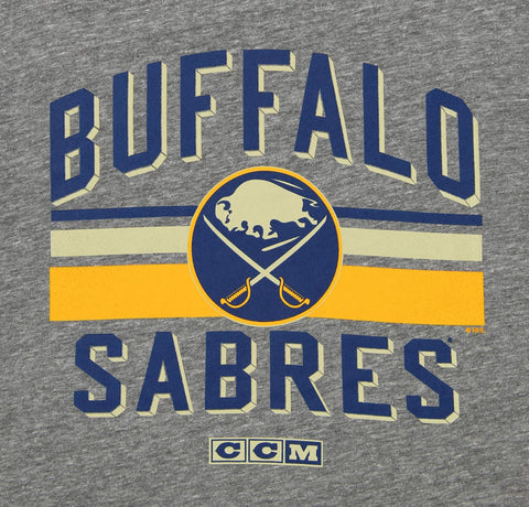 CCM NHL Men's Buffalo Sabres Tri-Blend Classic Stripe Tee