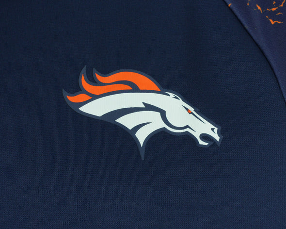 Zubaz NFL Men's Denver Broncos Full Zip Hoodie with Lava Sleeves