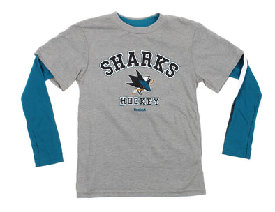 Reebok NHL Youth San Jose Sharks Classic Fade Combo Shirt Pack