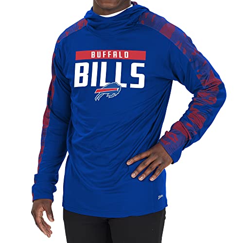 Zubaz Men's Color Hoodie with Team Camo Sleeves