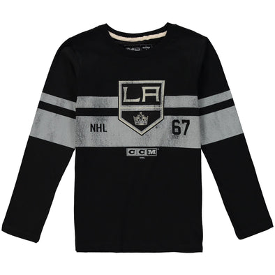 CCM NHL Kids Los Angeles Kings Black Legendary Long Sleeve T-Shirt