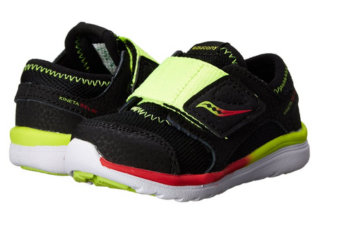 Saucony Toddlers Kineta ALT Closure Sneaker, Black/Citron