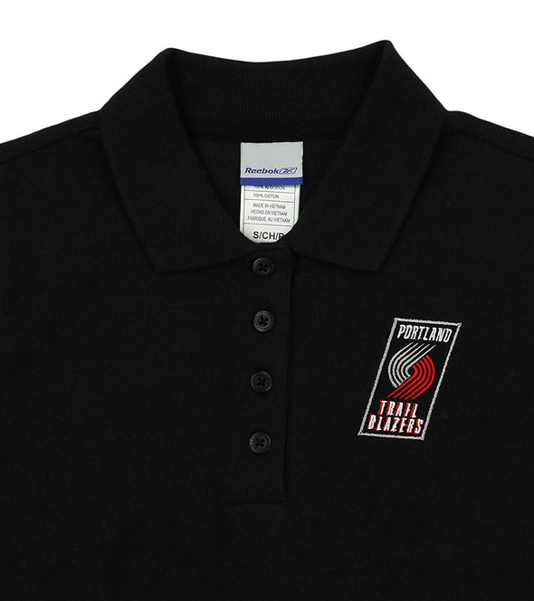 Reebok NBA Women's Portland Trail Blazers 4-Button Polo Shirt, Black