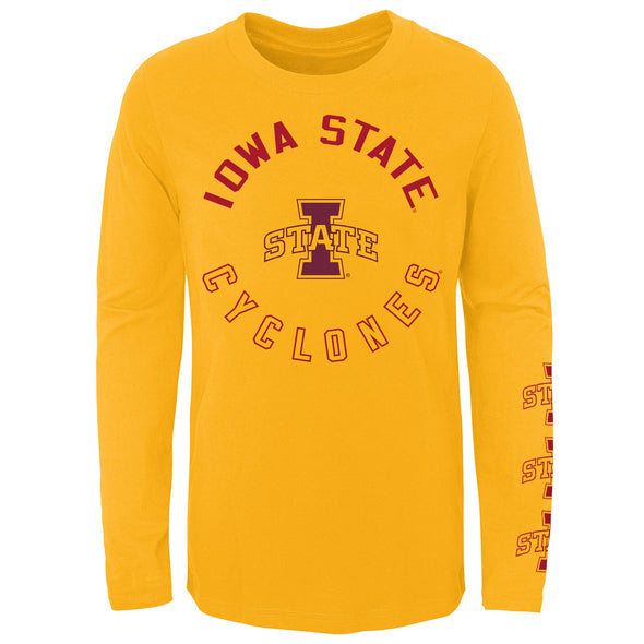 Outerstuff Iowa State Cyclones NCAA Kids (4-7) for The Love of The Game 3 in 1 Tee Combo, Cardinal / Gold