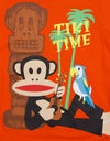 Paul Frank Little Boy's Kids Julius Tiki Time Short Sleeve Tee T-Shirt, Orange