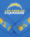 Zubaz NFL Men's Los Angeles Chargers Hoodie w/ Oxide Sleeves