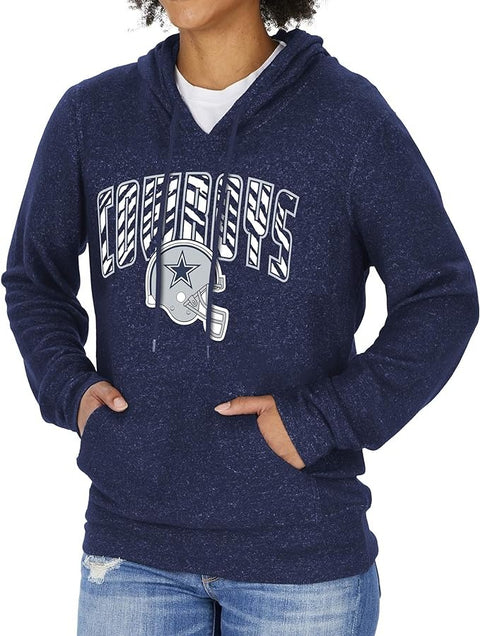 Zubaz NFL Women's Dallas Cowboys Marled Soft Hoodie