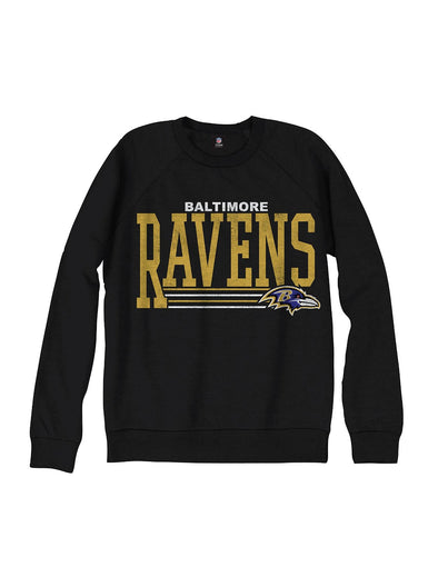 Baltimore Ravens NFL Men's Fundamentals French Terry Crew Sweatshirt, Black