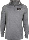 Zubaz NFL Football Men's New York Jets Tonal Gray Quarter Zip Sweatshirt