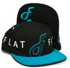 Flat Fitty FF Wrap Snapback Cap Hat, Black, One Size