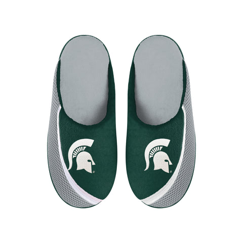 FOCO NCAA Men's Michigan State Spartans 2022 Big Logo Color Edge Slippers