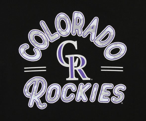 Zubaz MLB Men's Colorado Rockies Arched Logo Fleece Pullover Hoodie