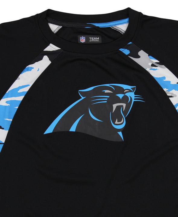 Zubaz NFL Men's Carolina Panthers Camo Solid T-Shirt